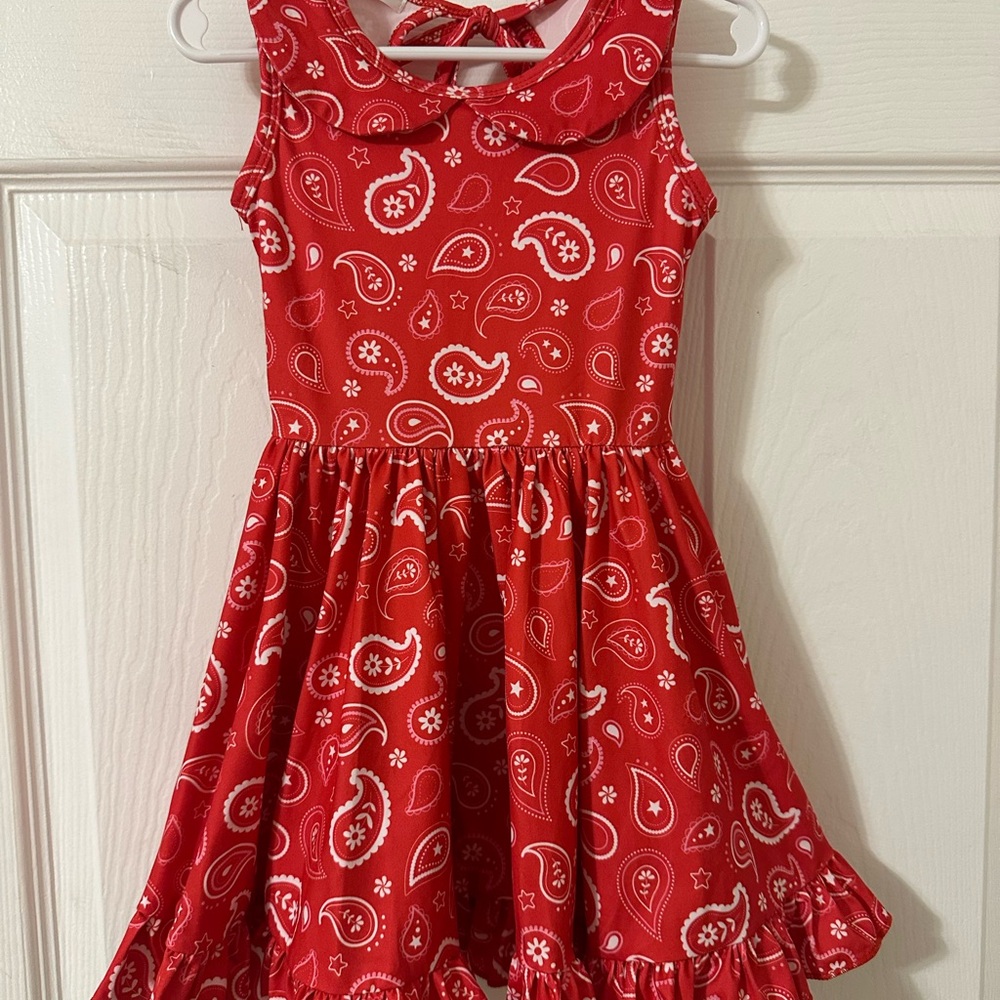 Red Paisley Twirl Dress